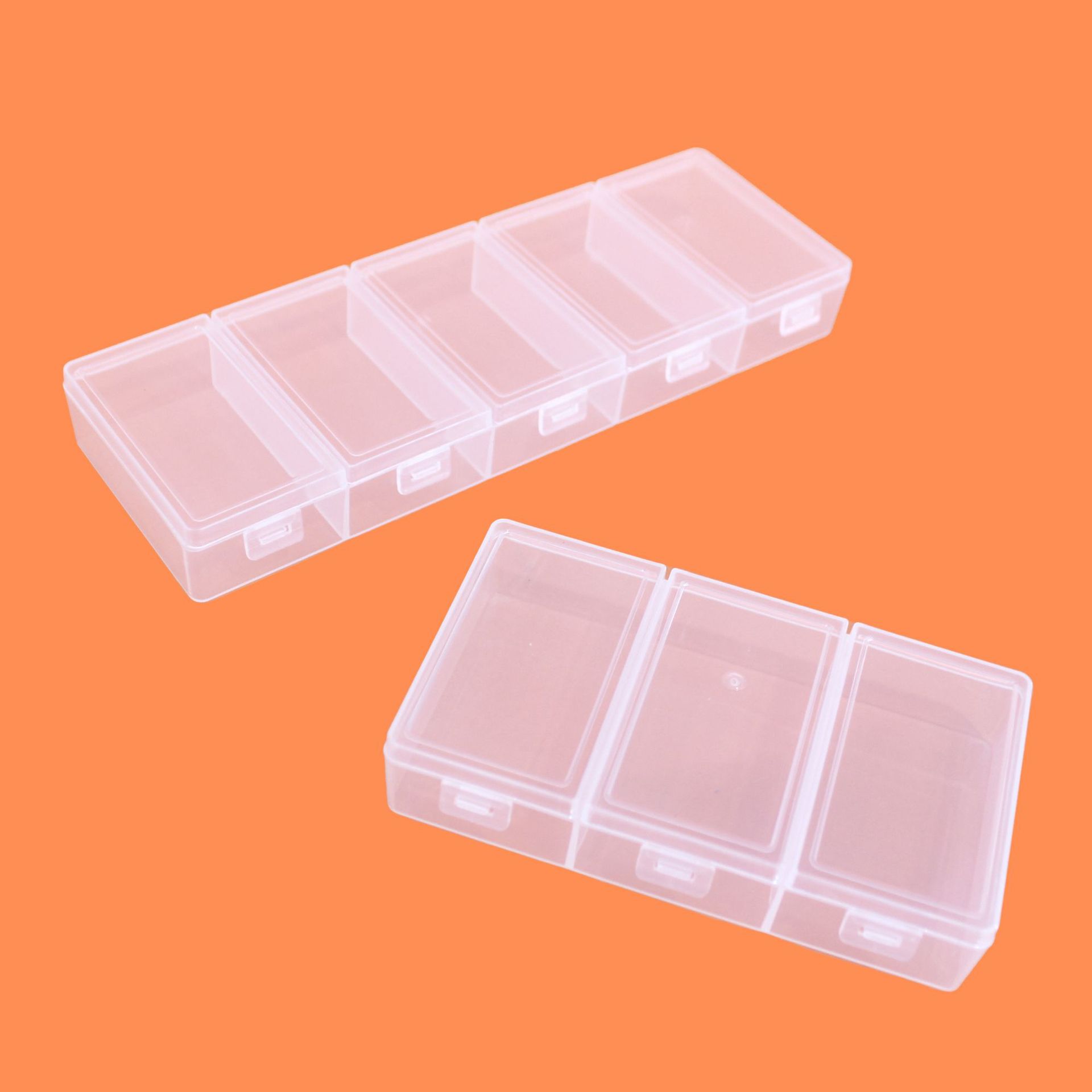 Partition Screen Divider - Transparent Plastic Storage Box with Separate