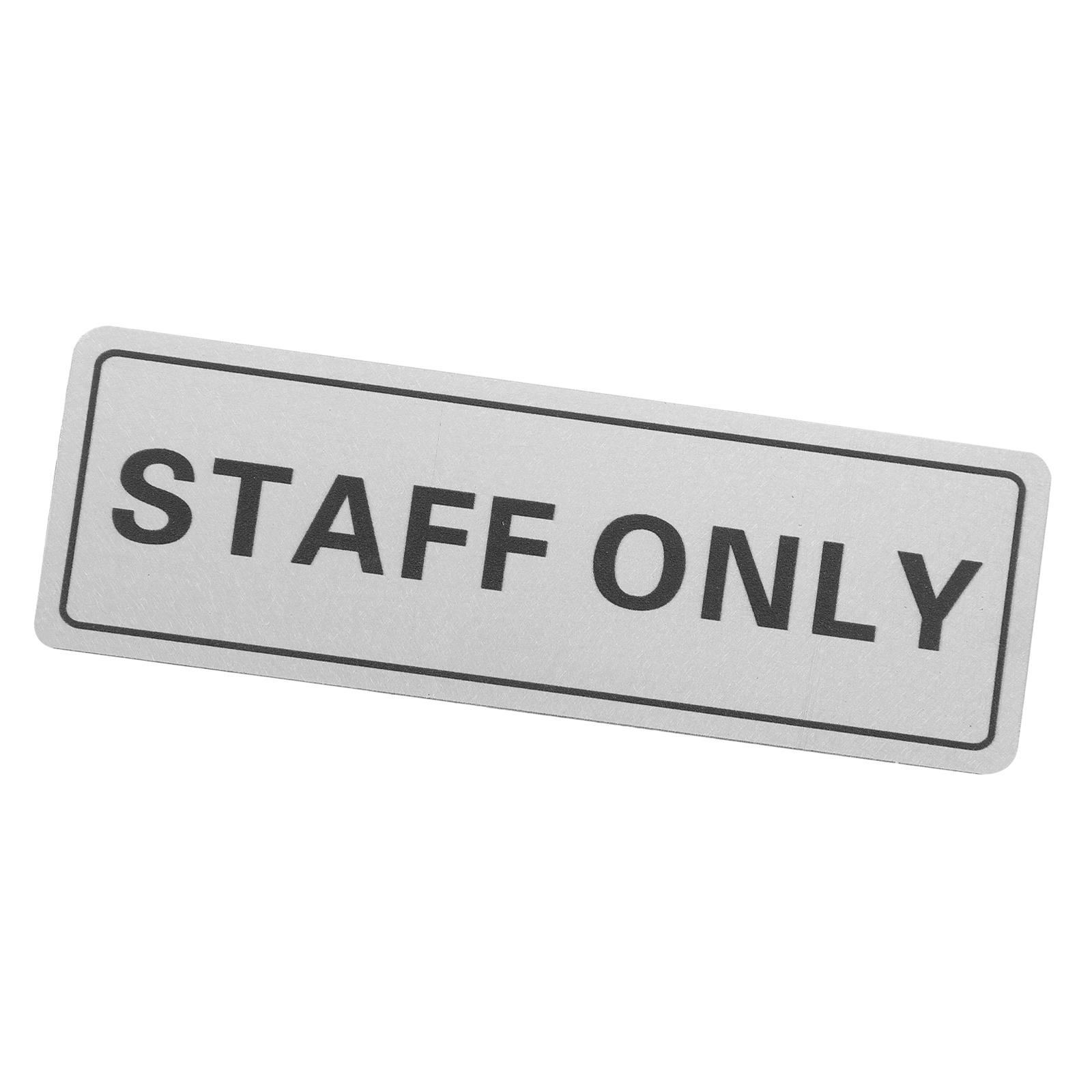 Office Furniture Online - Rectangle Aluminum Staff Only Sign Wall