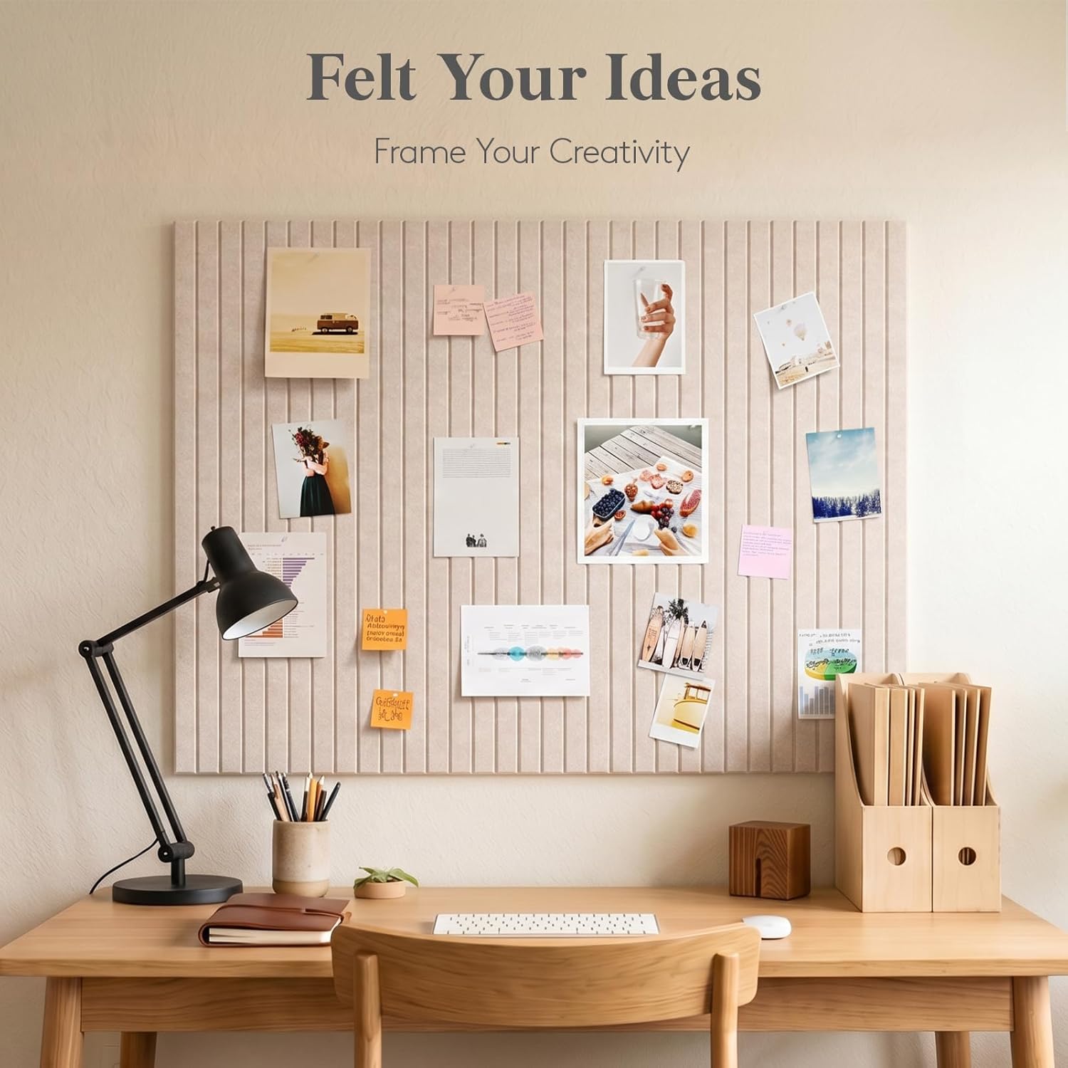 Office Furniture Online - 6 PCS Felt Wall Tiles, Cork