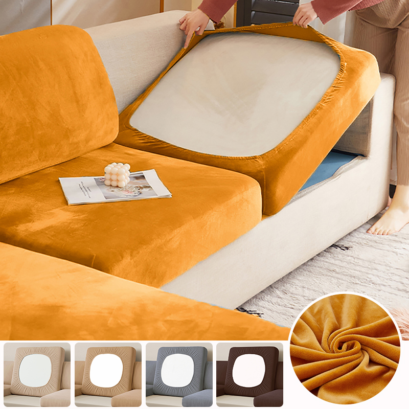 Office Furniture Removal - Elastic Velvet Sofa Seat Cushion Cover
