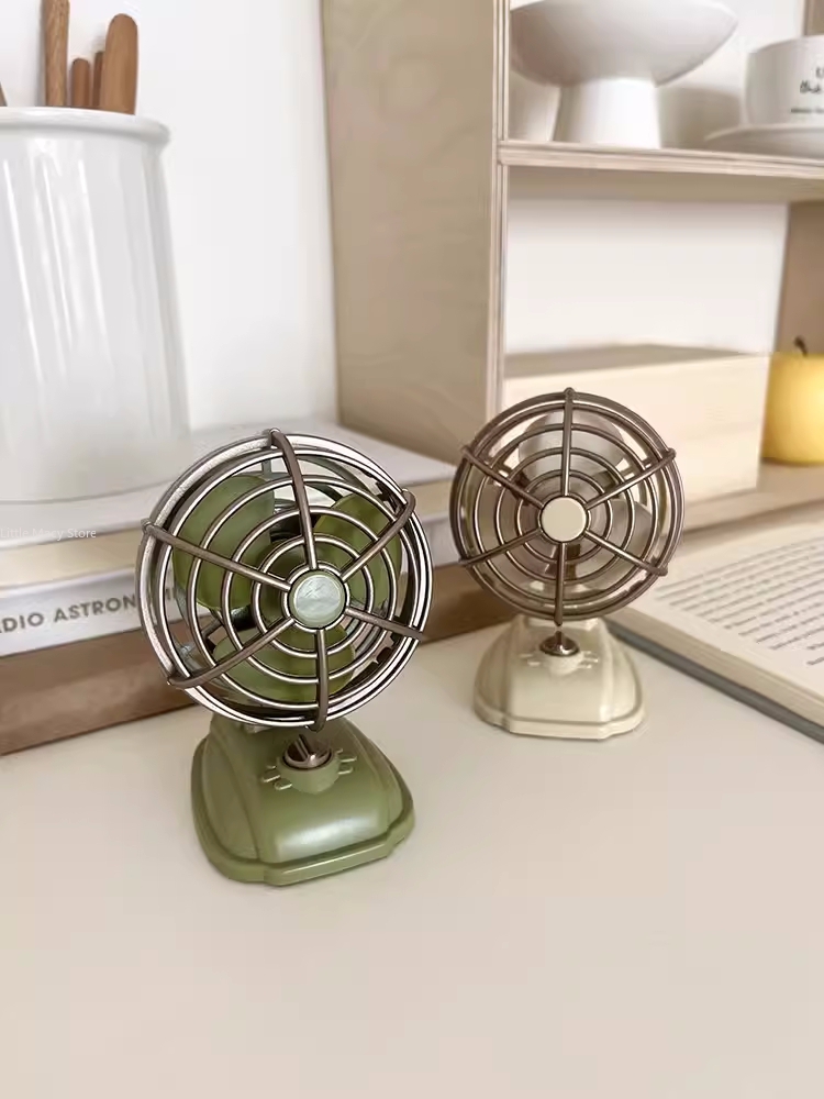 Office Furniture Warehouse - Retro Desktop Small Fan USB Charging