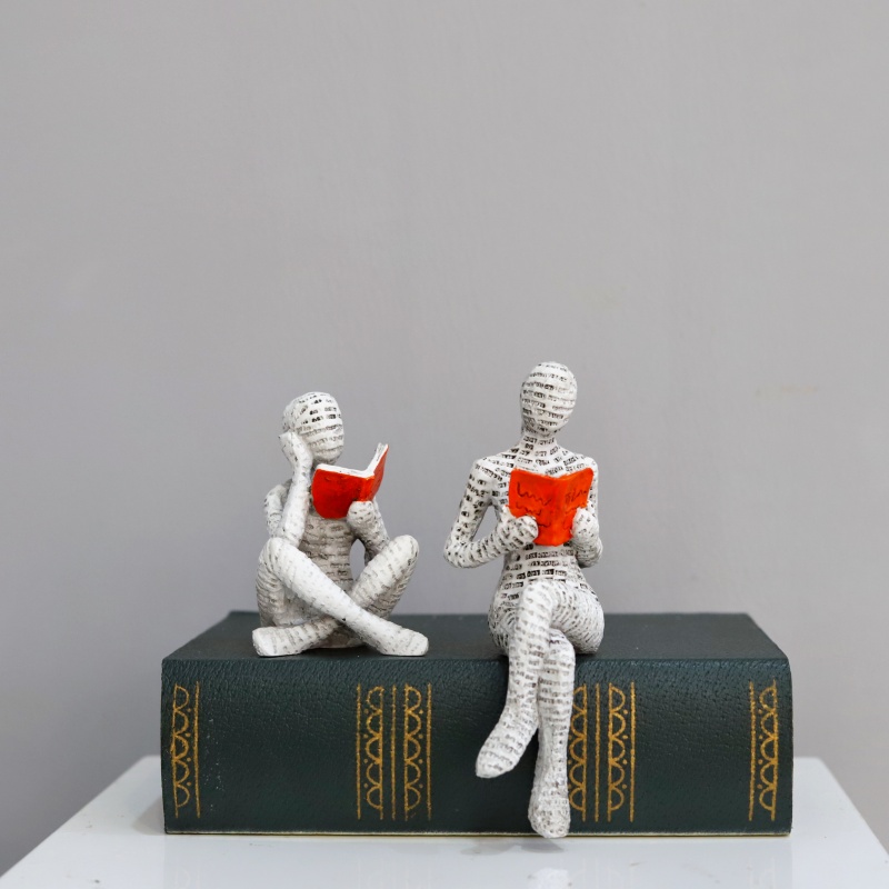 Office Furniture Brand - 1Pc, Reading Paper Pulp Woman Thinker