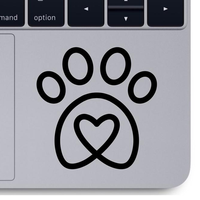 Heart Paw vinyl decal car comp - Office Furniture Removal ulasan dan harga