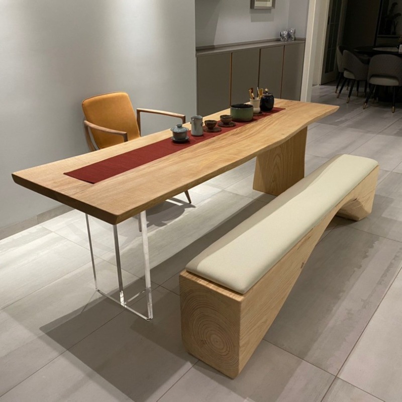 Nordic Solid Wood Acrylic Floa - Office Furniture And Desks ulasan dan harga