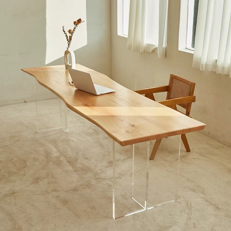 Nordic Solid Wood Acrylic Floa - Office Furniture And Desks ulasan dan harga