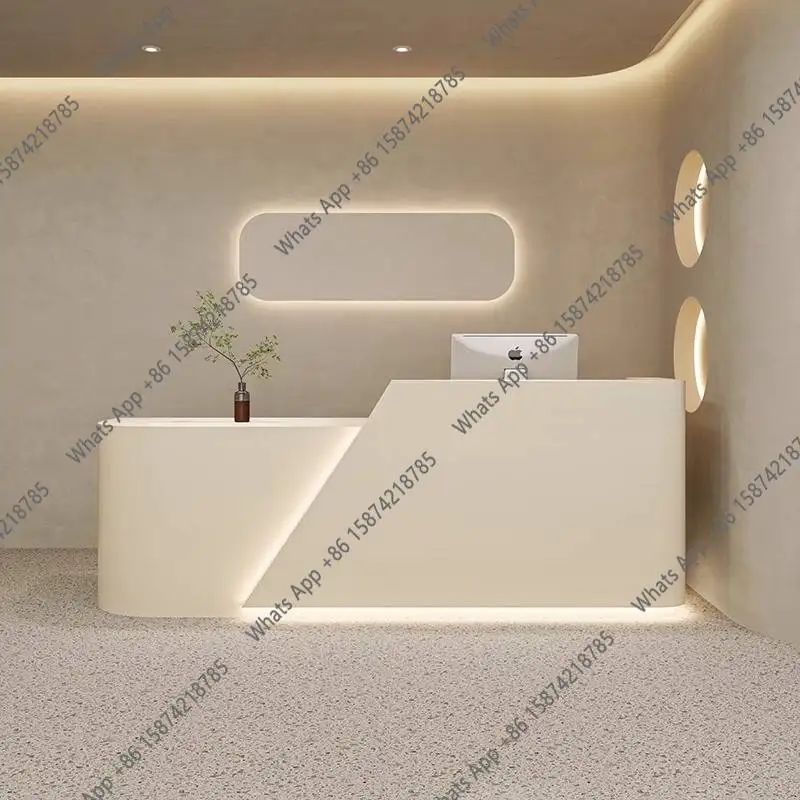 DC MT White Drawers Reception  - Office Furniture Logo ulasan dan harga