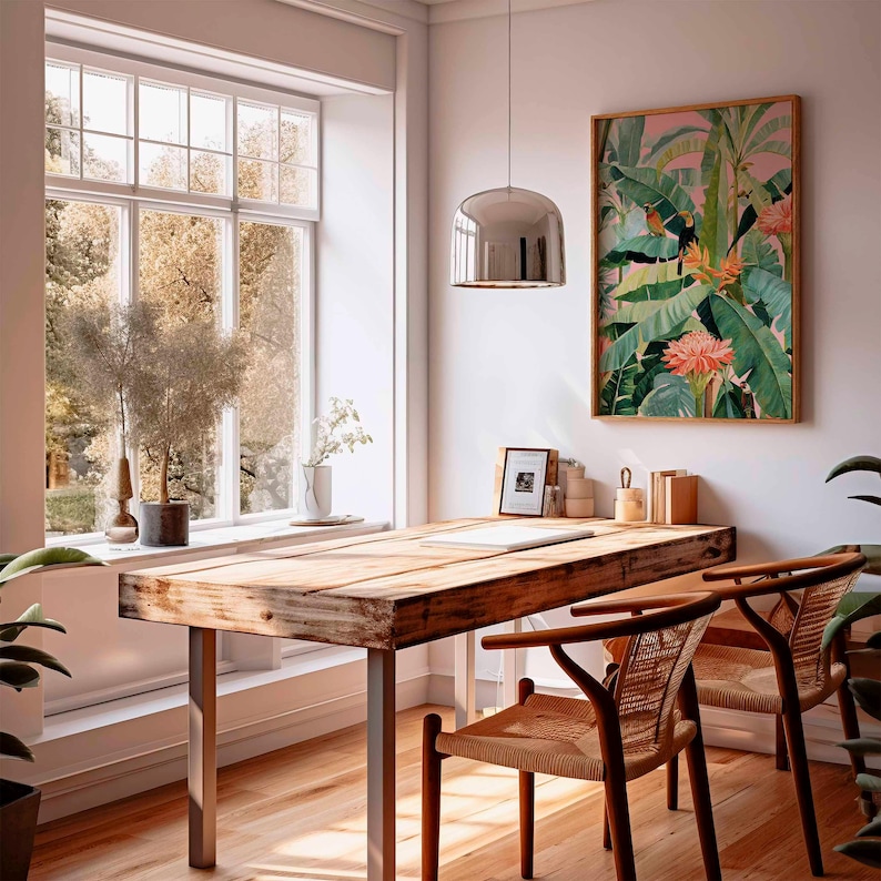 1pc Retro Tropical Canvas Post - Office Furniture Layout ulasan dan harga