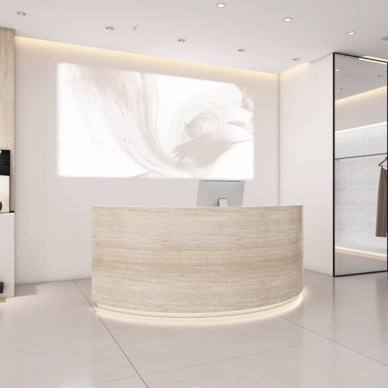 Design Logo Reception Desks Be - Office Furniture Logo ulasan dan harga