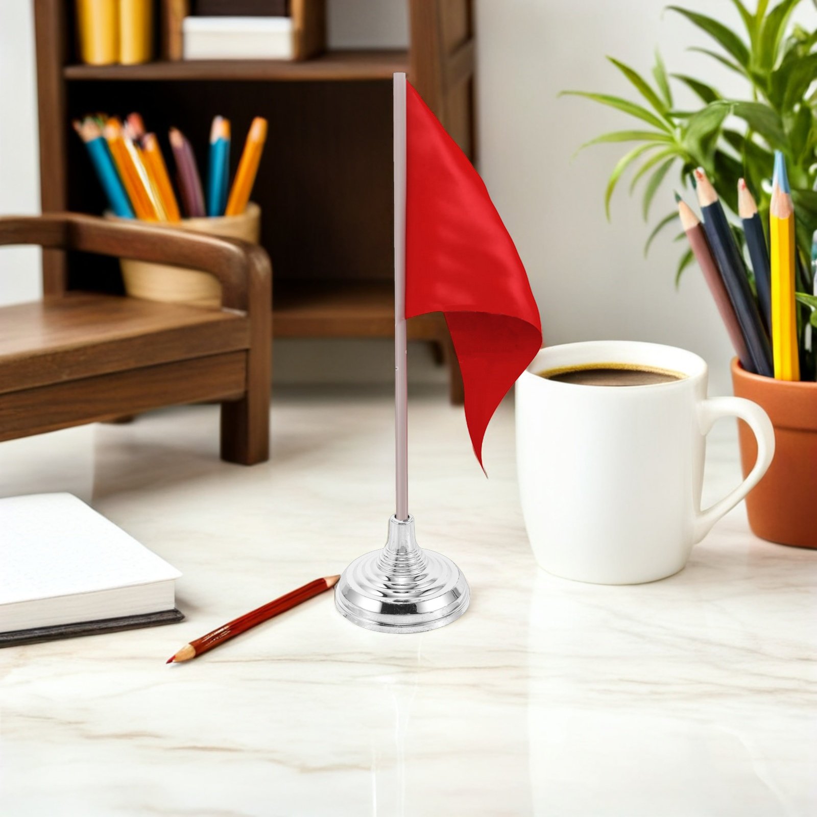 12Pcs Silver Mini Desk Flag St - Office Furniture Layout ulasan dan harga
