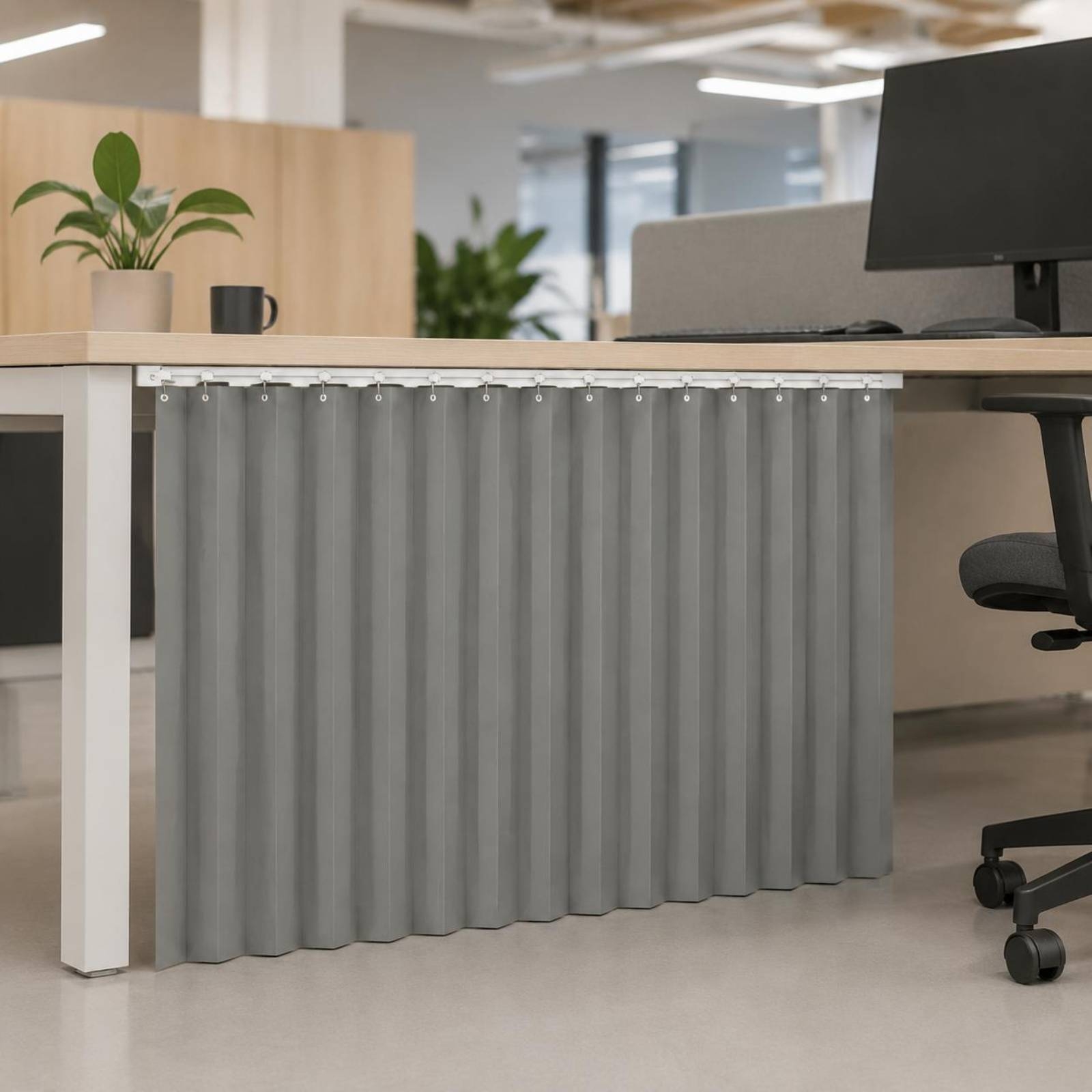 Desk Privacy Curtain Wind Bloc - Office Furniture And Desks ulasan dan harga