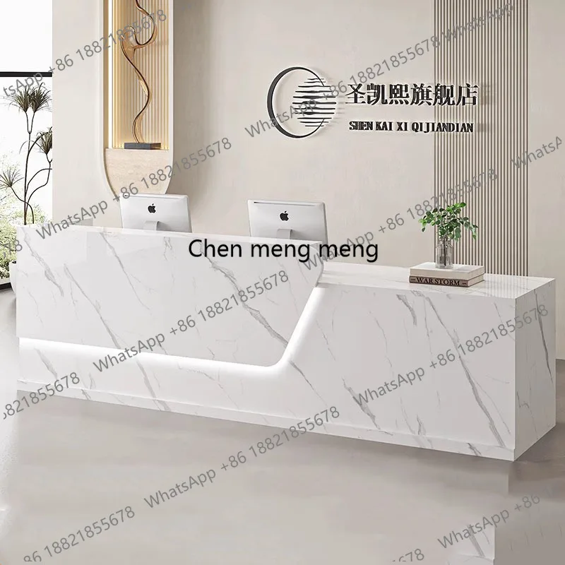 F182 Salon Modern Reception De - Office Furniture Logo ulasan dan harga