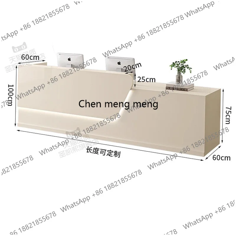 F182 Salon Modern Reception De - Office Furniture Logo ulasan dan harga