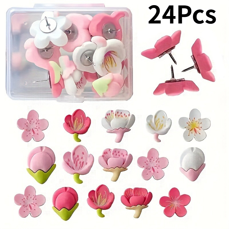 24Pcs/set Push Pins Home Decor - Office Furniture Online ulasan dan harga
