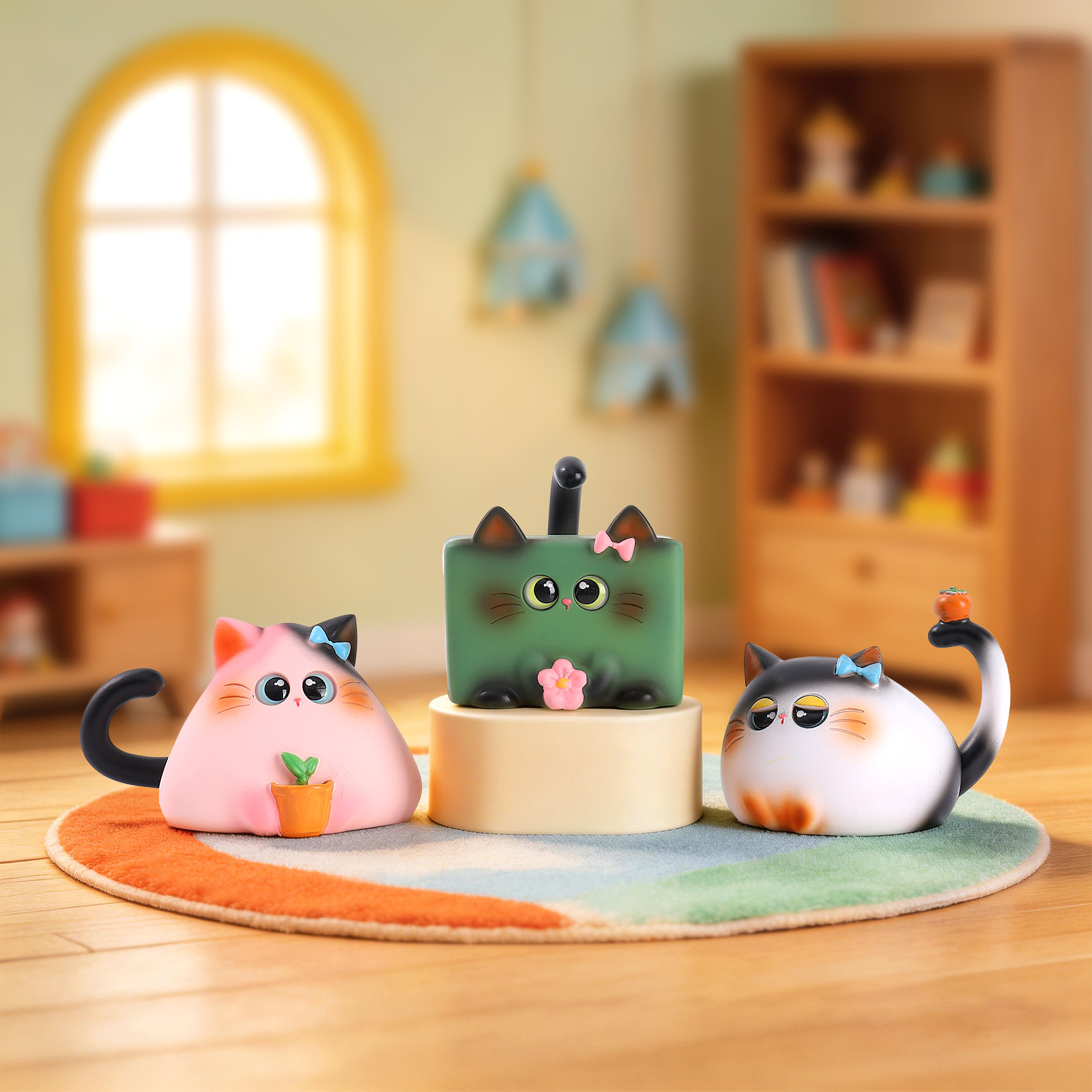 Blind Box Cat Figurine Resin C - Office Furniture Layout ulasan dan harga