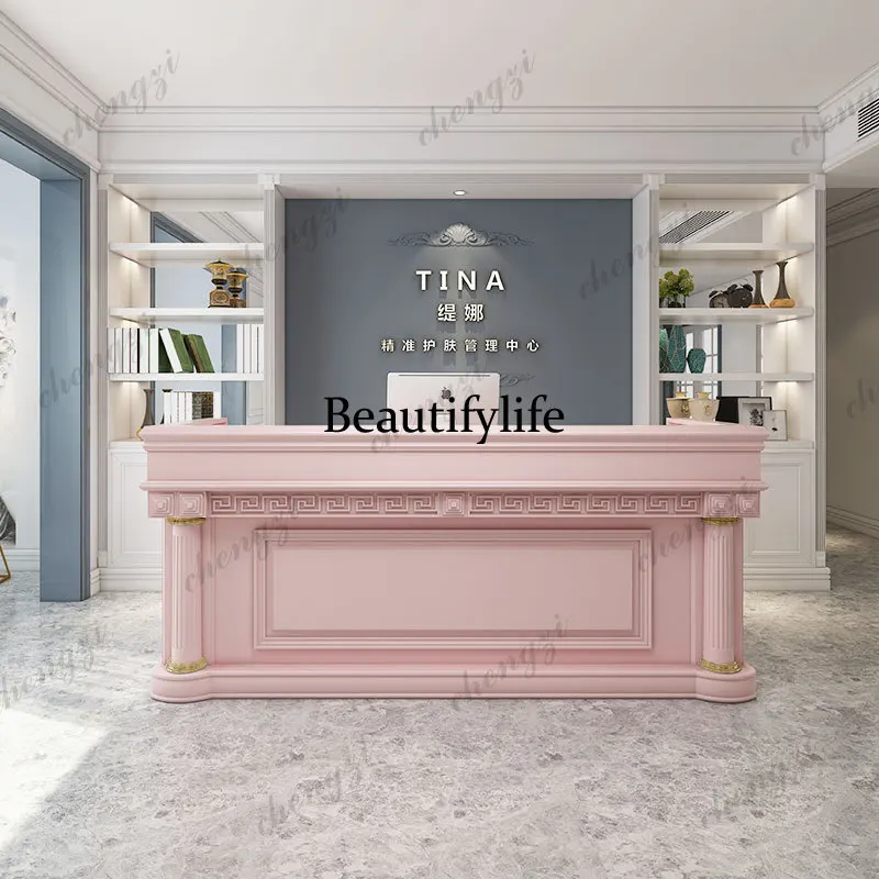 A139 Large Beauty Clinic Recep - Office Furniture Logo ulasan dan harga