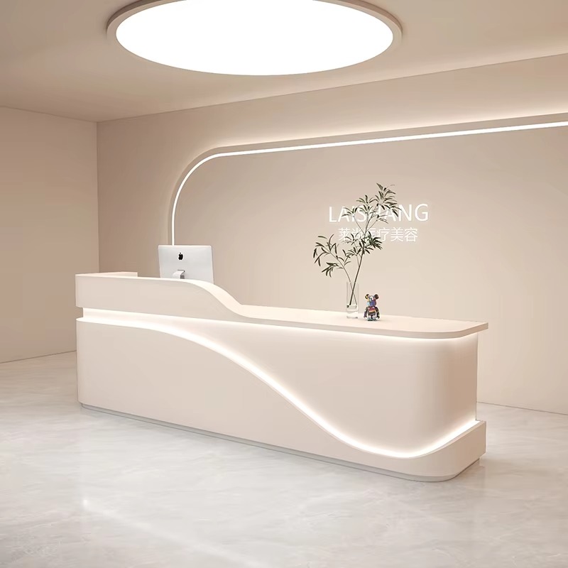 Large Hotels Counter Reception - Office Furniture Logo ulasan dan harga