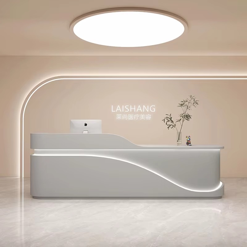 Large Hotels Counter Reception - Office Furniture Logo ulasan dan harga