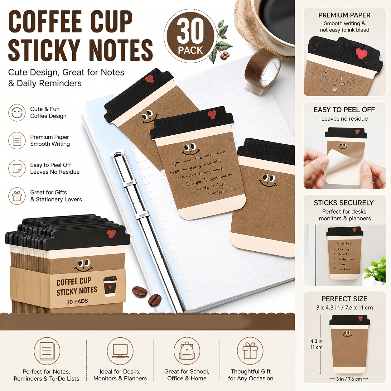 Funny Coffee Pattern Sticky No - Office Furniture Brand ulasan dan harga