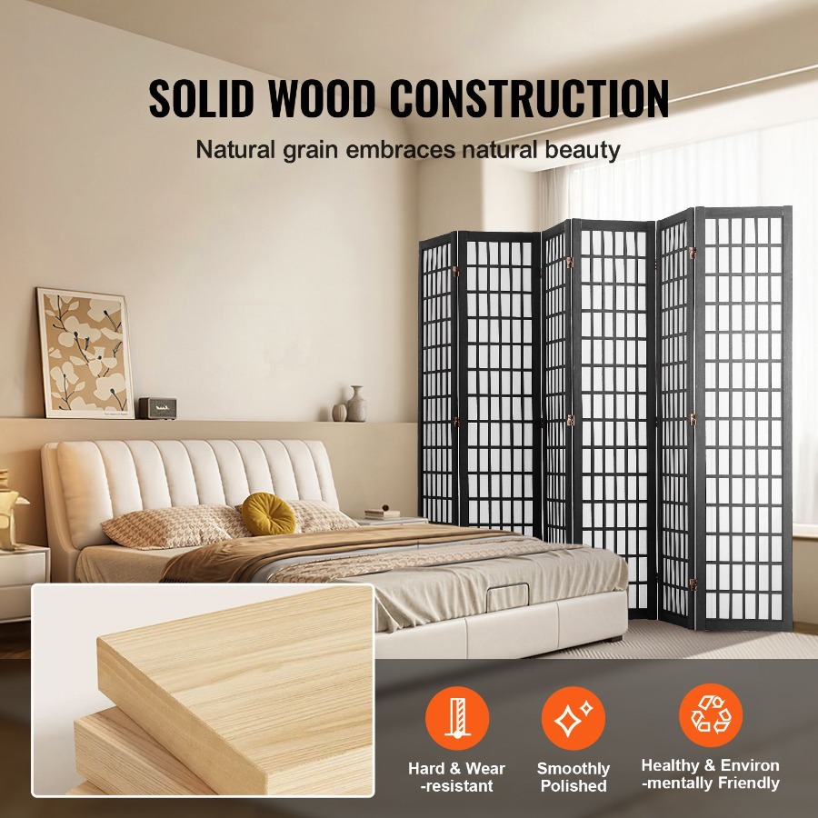 6 Panel Japanese Room Divider  - Partition Screen Divider ulasan dan harga