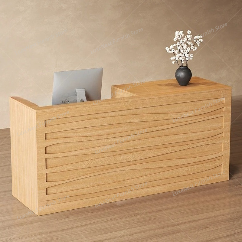 Office Beauty Reception Desk L - Office Furniture Logo ulasan dan harga