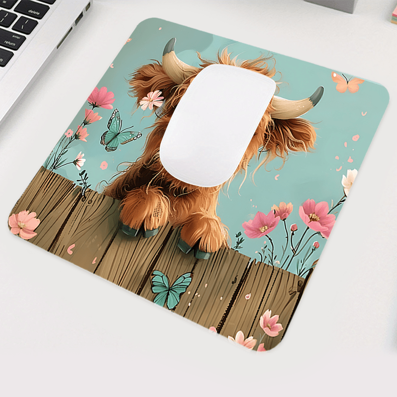 Brand Cute Highland Cow Mouse  - Office Furniture Brand ulasan dan harga