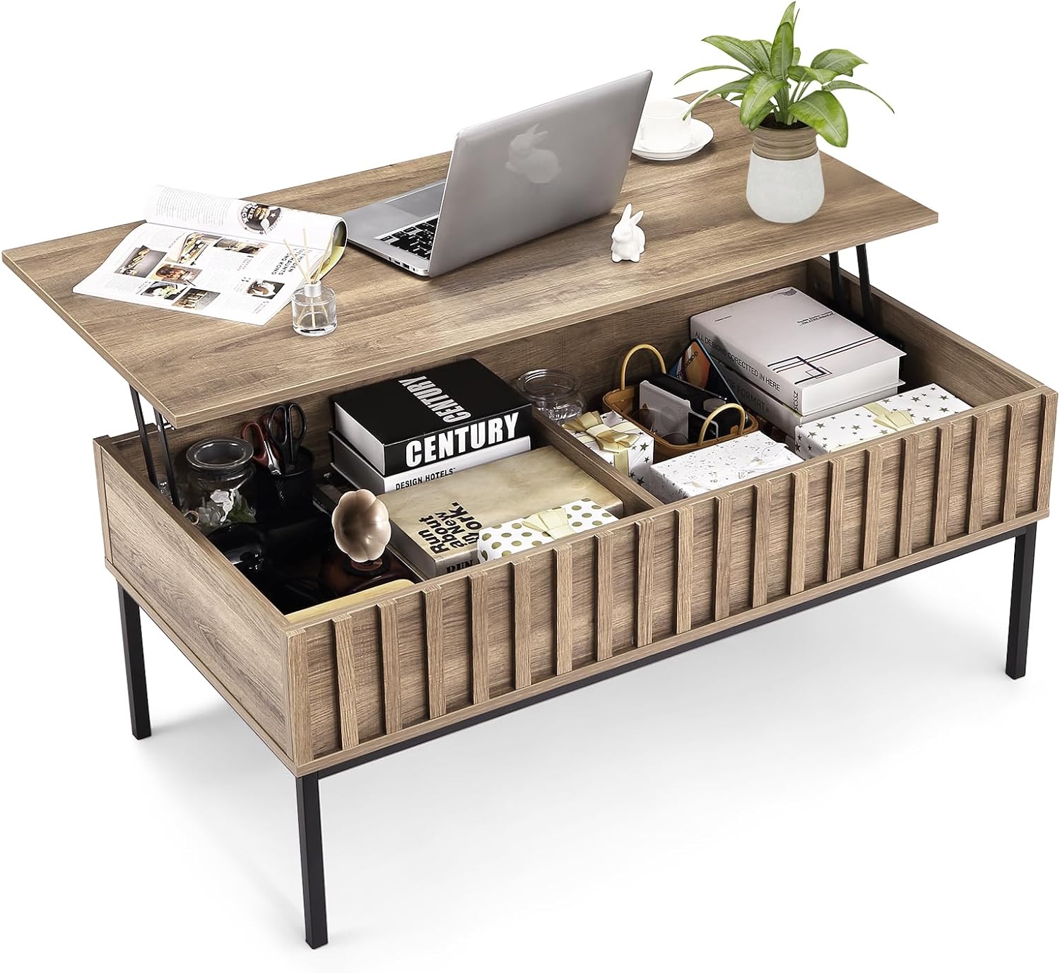 Wood Lift Top Coffee Table Wit - Office Furniture Removal ulasan dan harga