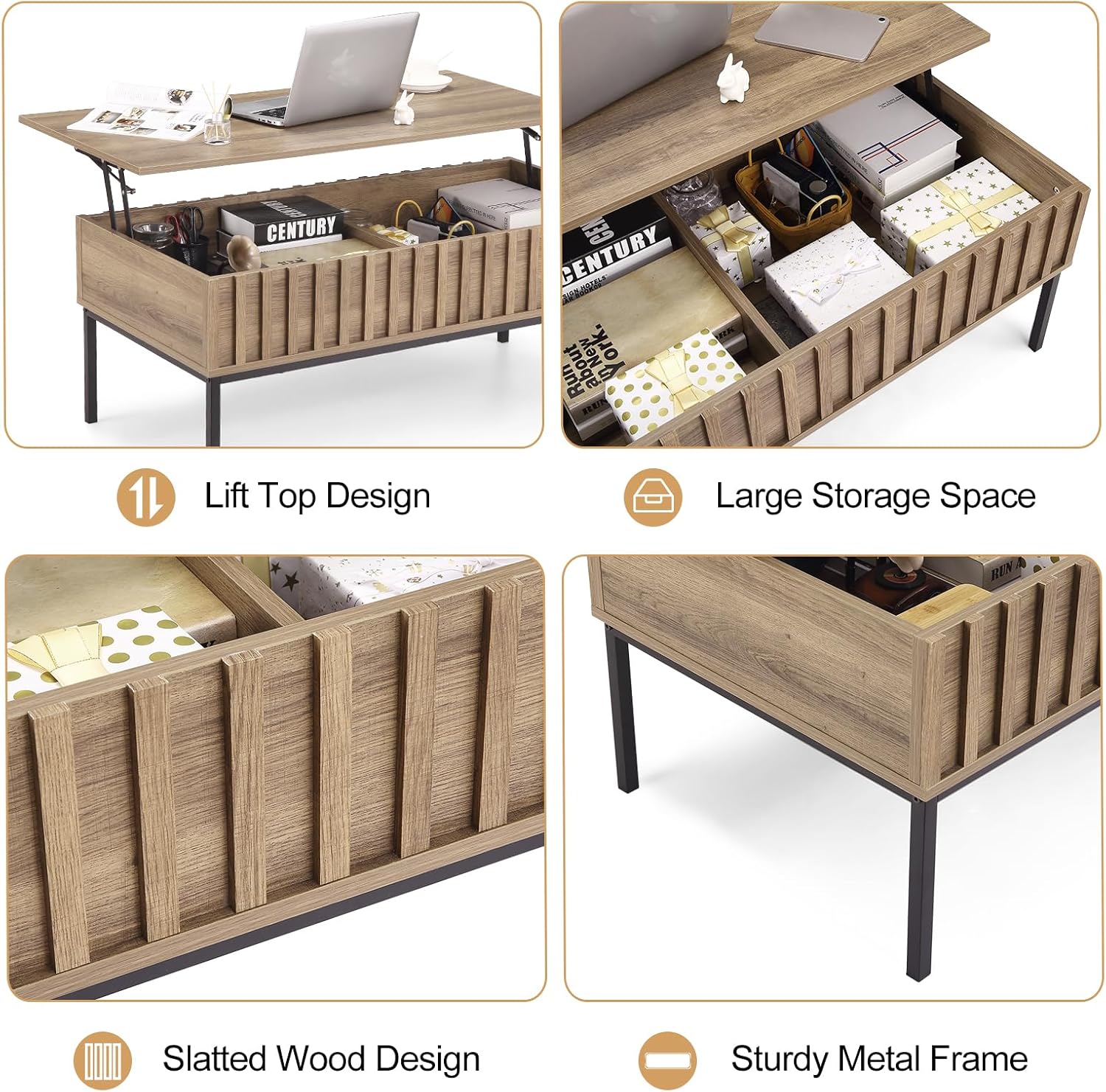 Wood Lift Top Coffee Table Wit - Office Furniture Removal ulasan dan harga
