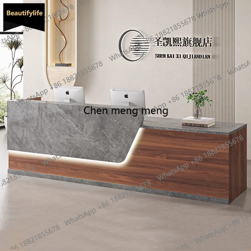 C85 Salon Modern Reception Des - Office Furniture Logo ulasan dan harga