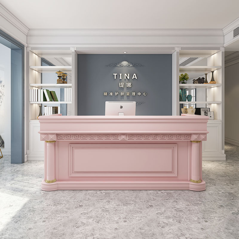 Large Beauty Clinic Reception  - Office Furniture Logo ulasan dan harga