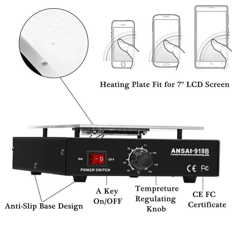 450W Durable 7 inch Phone LCD  - Partition Screen Divider ulasan dan harga