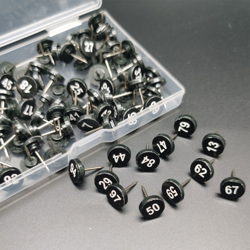 100Pcs Round Numbered Pushpins - Office Furniture Online ulasan dan harga
