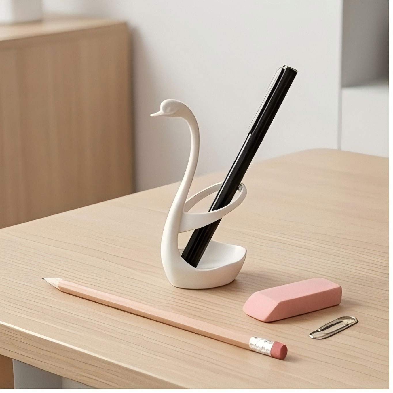 Swan Pen Holder Desk Organizer - Office Furniture Brand ulasan dan harga